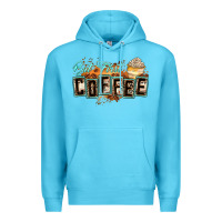 Ocean Blue but first coffee Premium Hoodie - Zillion Design Studio
