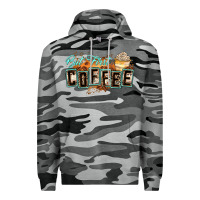 Slate Camo but first coffee Premium Hoodie - Zillion Design Studio