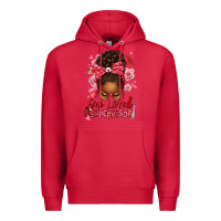 Cardinal one loved supervisor afro messy bun Premium Hoodie - texasbilliewilder