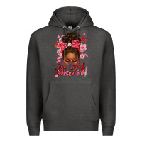 One Loved Supervisor Afro Messy Bun Premium Hoodie | Teevron