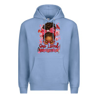 Colony Blue one loved supervisor afro messy bun Premium Hoodie - texasbilliewilder
