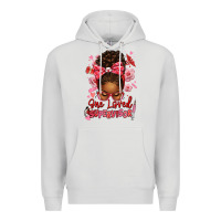 Dove Grey one loved supervisor afro messy bun Premium Hoodie - texasbilliewilder