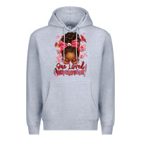 Heather Grey one loved supervisor afro messy bun Premium Hoodie - texasbilliewilder