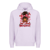 Lilac one loved supervisor afro messy bun Premium Hoodie - texasbilliewilder