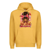 Mustard one loved supervisor afro messy bun Premium Hoodie - texasbilliewilder