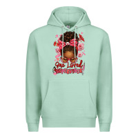 Seafoam one loved supervisor afro messy bun Premium Hoodie - texasbilliewilder