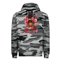 Slate Camo one loved supervisor afro messy bun Premium Hoodie - texasbilliewilder