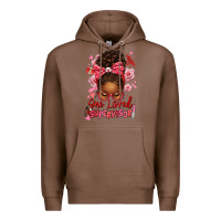 Chestnut one loved supervisor afro messy bun Premium Hoodie - texasbilliewilder