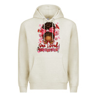Oatmeal Heather one loved supervisor afro messy bun Premium Hoodie - texasbilliewilder