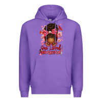 Purple one loved supervisor afro messy bun Premium Hoodie - texasbilliewilder