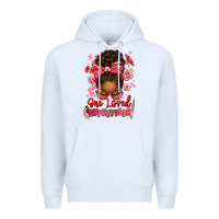 White one loved supervisor afro messy bun Premium Hoodie - texasbilliewilder