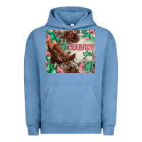 Pigment Pebble Blue country girl Urban Hoodie - Zillion Design Studio