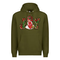 Army Green christmas joy with rooster Premium Hoodie - RanaPortraitStore
