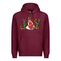 Burgundy christmas joy with rooster Premium Hoodie - RanaPortraitStore