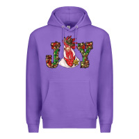 Purple christmas joy with rooster Premium Hoodie - RanaPortraitStore