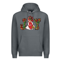 Rock christmas joy with rooster Premium Hoodie - RanaPortraitStore