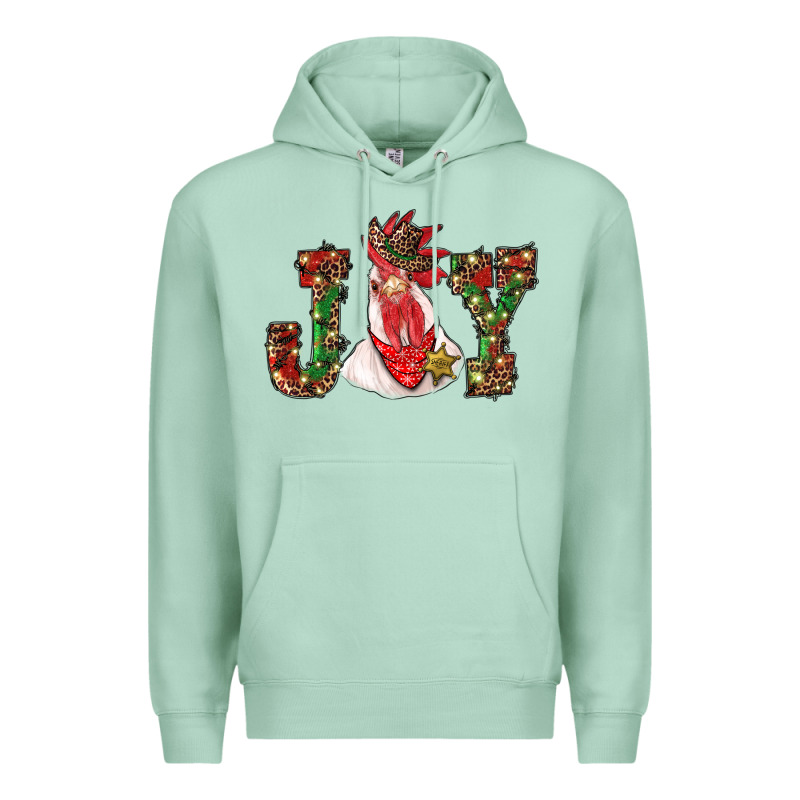 Christmas Joy With Rooster Premium Hoodie by RanaPortraitStore | Teevron