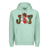 Seafoam christmas joy with rooster Premium Hoodie - RanaPortraitStore