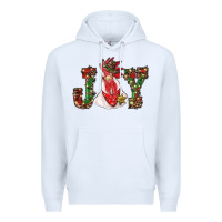 White christmas joy with rooster Premium Hoodie - RanaPortraitStore
