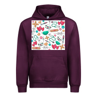 Mauve Wine nurse Urban Hoodie - Zillion Design Studio