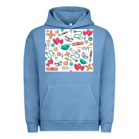 Pigment Pebble Blue nurse Urban Hoodie - Zillion Design Studio