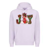 Lilac christmas joy with rooster Premium Hoodie - RanaPortraitStore