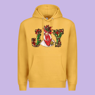 Christmas Joy With Rooster Premium Hoodie Designed By Ranaportraitstore