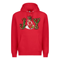 Red christmas joy with rooster Premium Hoodie - RanaPortraitStore