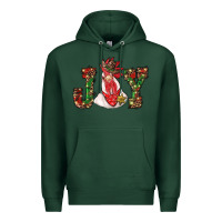 Sports Green christmas joy with rooster Premium Hoodie - RanaPortraitStore