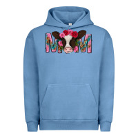 Pigment Pebble Blue mom with cow mothers day Urban Hoodie - texasbilliewilder