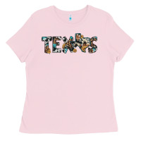 Bubblegum Pink texas sunflower cowhide leopard texas map Ladies Tee - Artiststas