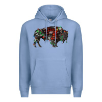 Colony Blue christmas bison Premium Hoodie - RanaPortraitStore
