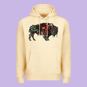 Christmas Bison Premium Hoodie Designed By Ranaportraitstore