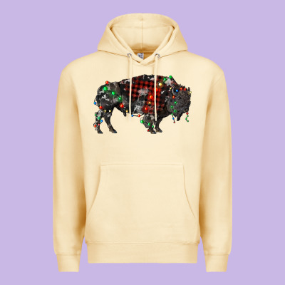 Christmas Bison Premium Hoodie Designed By Ranaportraitstore