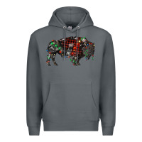 Rock christmas bison Premium Hoodie - RanaPortraitStore
