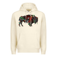 Sandshell christmas bison Premium Hoodie - RanaPortraitStore