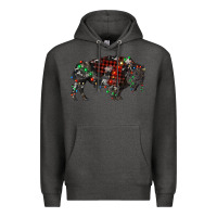Charcoal Heather christmas bison Premium Hoodie - RanaPortraitStore