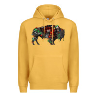 Mustard christmas bison Premium Hoodie - RanaPortraitStore
