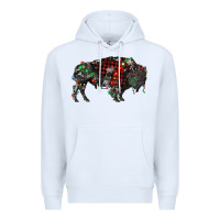 White christmas bison Premium Hoodie - RanaPortraitStore