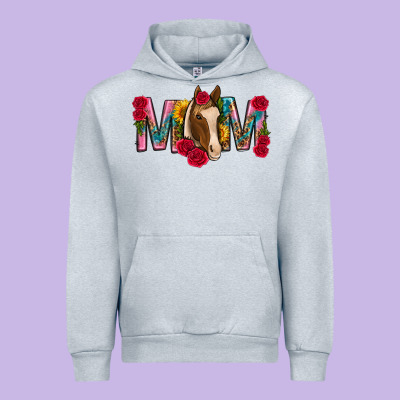 Mom With Horse Mothers Day Urban Hoodie Designed By Texasbilliewilder