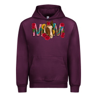 Mauve Wine mom with horse mothers day Urban Hoodie - texasbilliewilder