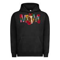 Pigment Black mom with horse mothers day Urban Hoodie - texasbilliewilder