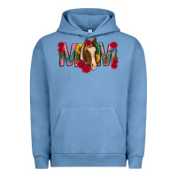 Pigment Pebble Blue mom with horse mothers day Urban Hoodie - texasbilliewilder