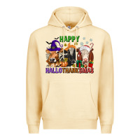 Pina Colada happy hallothanksmas with cow Premium Hoodie - texasbilliewilder