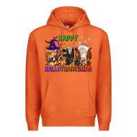 Carrot happy hallothanksmas with cow Premium Hoodie - texasbilliewilder