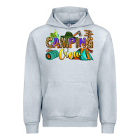 Heather Grey camping crew Urban Hoodie - Zillion Design Studio