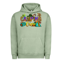 Pigment Oil Green camping crew Urban Hoodie - Zillion Design Studio