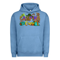 Pigment Pebble Blue camping crew Urban Hoodie - Zillion Design Studio