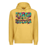 Antique Gold tired as a mother Premium Hoodie - Zillion Design Studio