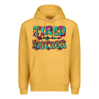 Mustard tired as a mother Premium Hoodie - Zillion Design Studio